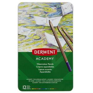 Derwent Academy 12 Watercolour Pencil Tin